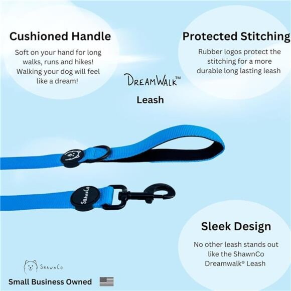 Dream Walk Dog Leash- Premium, Nylon Pet Leash with Soft Neoprene Handle - Picture 4 of 7